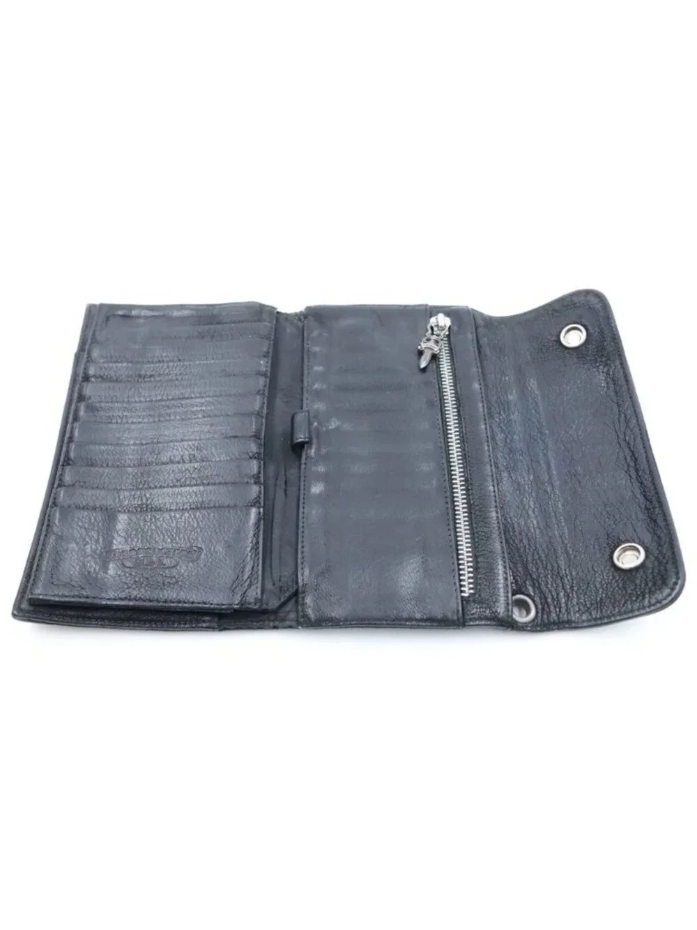 Chrome Hearts Wave Leather Wallet Black